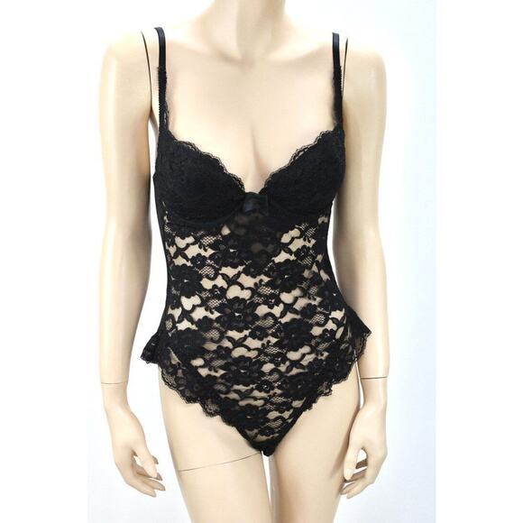Vintage Victorias Secret Teddy Bodysuit Lingerie All Lace Underwires Romper S - Picture 5 of 8